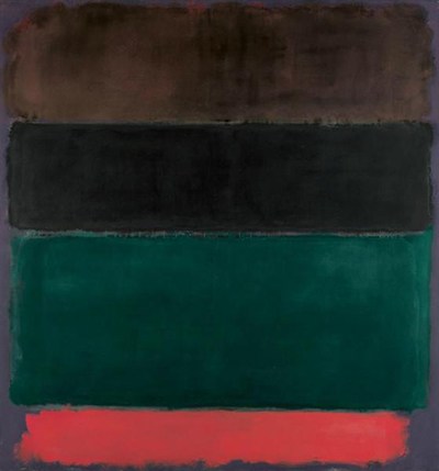 Untitled (Red, Brown, Black, Green, Red) Mark Rothko